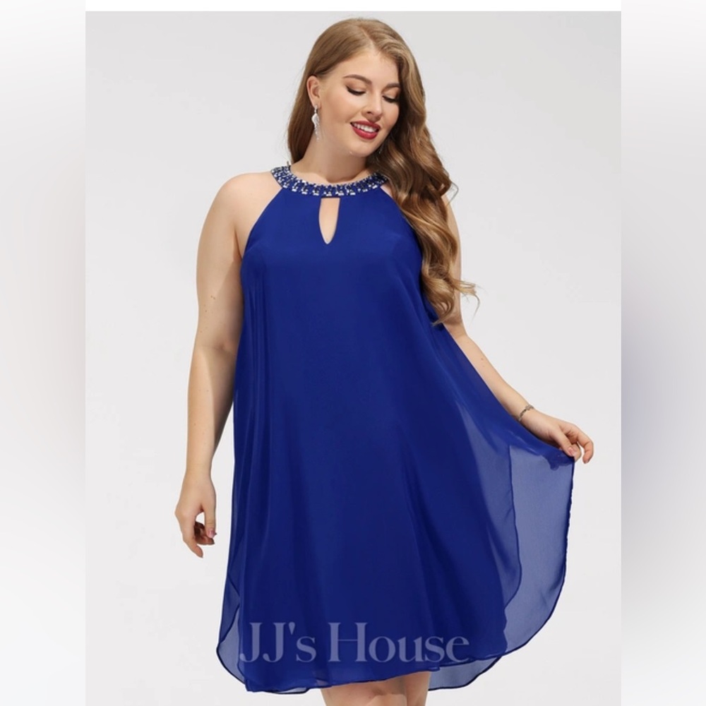 Royal blue jjshouse bridesmaid dress